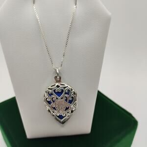Sterling Silver Perfume Locket on 20-Inch Box Chain
